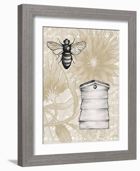 Bee Hives II-Elizabeth Medley-Framed Art Print