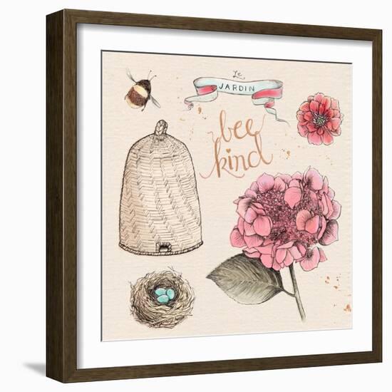 Bee Kind-Kerri Elliot-Framed Art Print