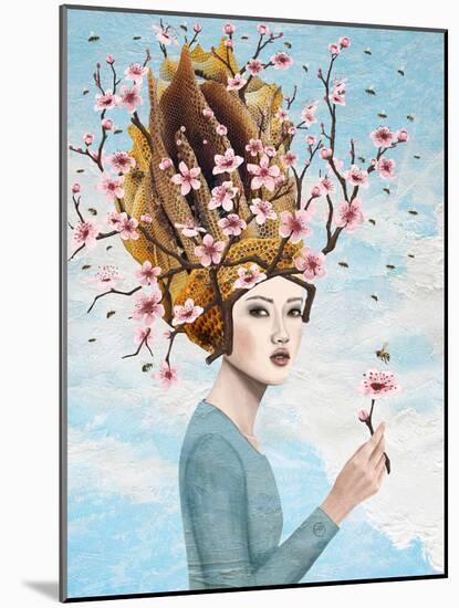 Bee Lady-Paula Belle Flores-Mounted Art Print