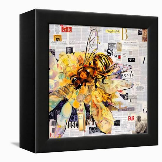 Bee-James Grey-Framed Stretched Canvas