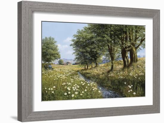 Beeches And Daisies-Bill Makinson-Framed Giclee Print