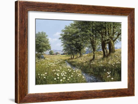 Beeches And Daisies-Bill Makinson-Framed Giclee Print