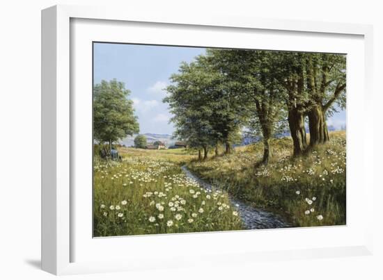 Beeches And Daisies-Bill Makinson-Framed Giclee Print