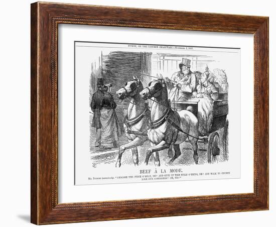 Beef À La Mode, 1867-John Tenniel-Framed Giclee Print