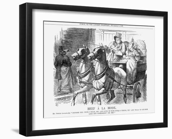 Beef À La Mode, 1867-John Tenniel-Framed Giclee Print