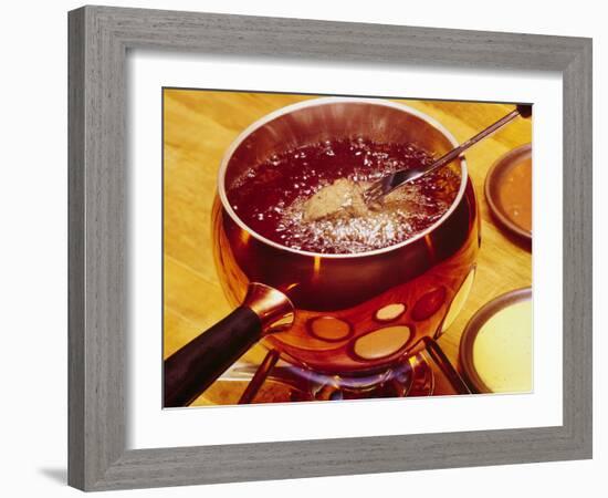 Beef Bourguignon is Used For Fondue-John Dominis-Framed Photographic Print