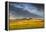 Beef Cattle Graze in Farm Pasture, Sunrise, Tobacco Root Mountains, Montana, USA-Chuck Haney-Framed Premier Image Canvas