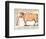 Beef: Diagram Depicting the Different Cuts of Meat-null-Framed Giclee Print