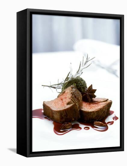 Beef Fillet with Kale and Port Jus-Michael Boyny-Framed Premier Image Canvas