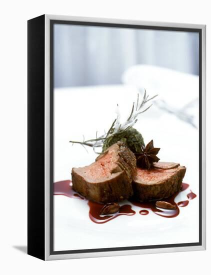 Beef Fillet with Kale and Port Jus-Michael Boyny-Framed Premier Image Canvas