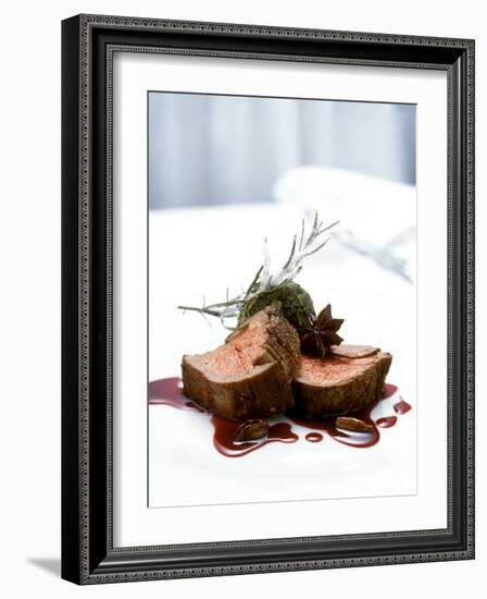 Beef Fillet with Kale and Port Jus-Michael Boyny-Framed Photographic Print