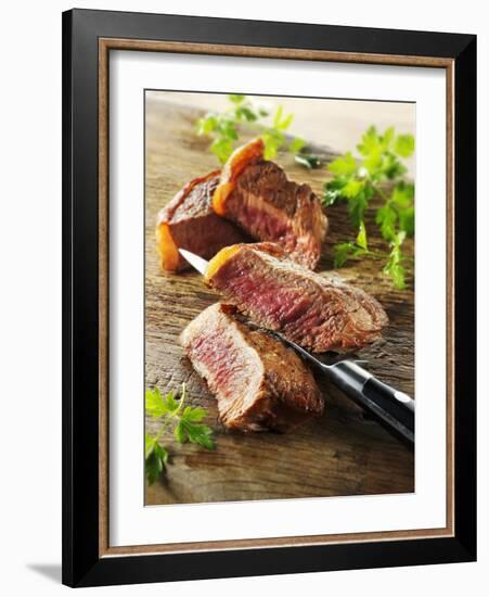 Beef Steak, Cut into Slices-Paul Williams-Framed Photographic Print