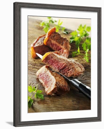 Beef Steak, Cut into Slices-Paul Williams-Framed Photographic Print