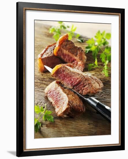 Beef Steak, Cut into Slices-Paul Williams-Framed Photographic Print