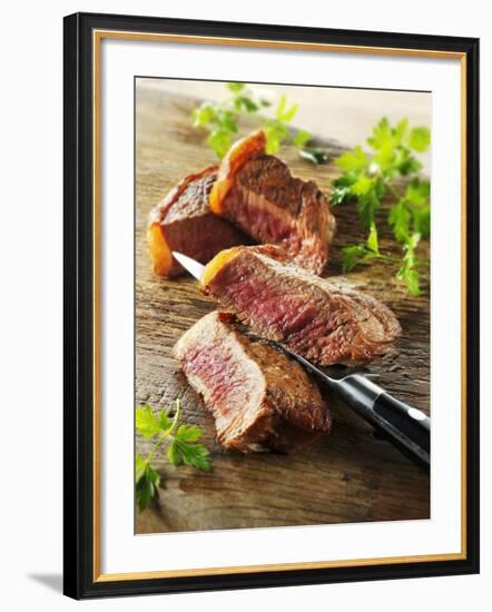 Beef Steak, Cut into Slices-Paul Williams-Framed Photographic Print