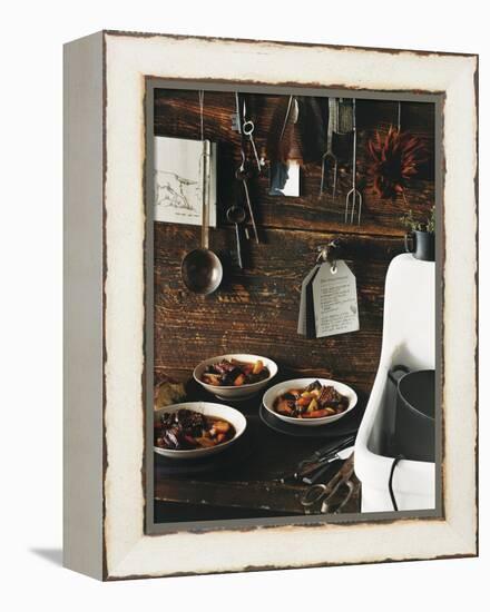 Beef Stew with Carrots and Potatoes in a Rustic Kitchen - Conde Nast Collection-null-Framed Premier Image Canvas