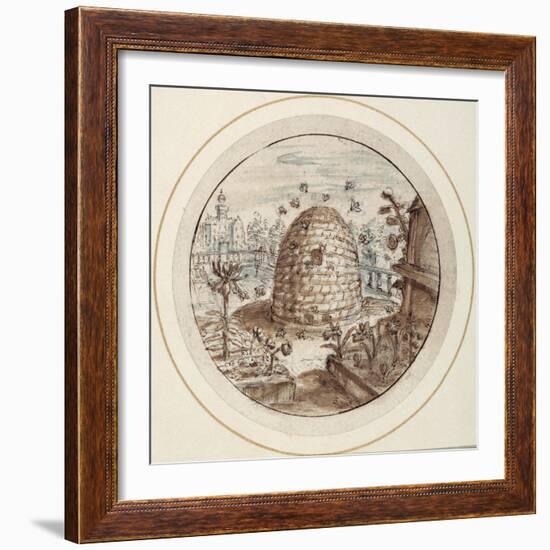 Beehive, Early 17th Century-Crispin I De Passe-Framed Premium Giclee Print