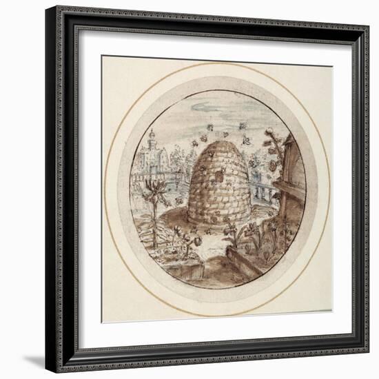 Beehive, Early 17th Century-Crispin I De Passe-Framed Giclee Print