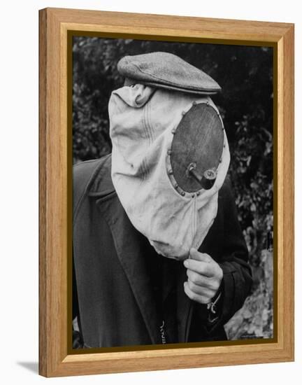 Beekeeper, Gerrit Norsselman using the Smoke to Help Keep the Bees at a Safe Distance-Thomas D^ Mcavoy-Framed Premier Image Canvas