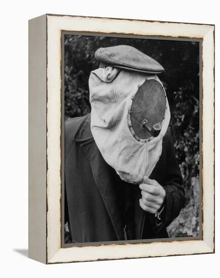 Beekeeper, Gerrit Norsselman using the Smoke to Help Keep the Bees at a Safe Distance-Thomas D^ Mcavoy-Framed Premier Image Canvas