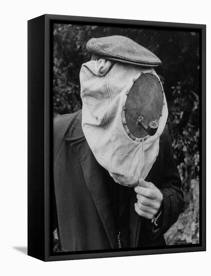 Beekeeper, Gerrit Norsselman using the Smoke to Help Keep the Bees at a Safe Distance-Thomas D^ Mcavoy-Framed Premier Image Canvas