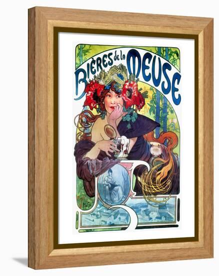 Beer Ad By Mucha, C1897-Alphonse Mucha-Framed Premier Image Canvas