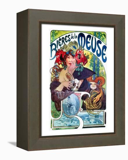 Beer Ad By Mucha, C1897-Alphonse Mucha-Framed Premier Image Canvas