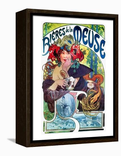 Beer Ad By Mucha, C1897-Alphonse Mucha-Framed Premier Image Canvas