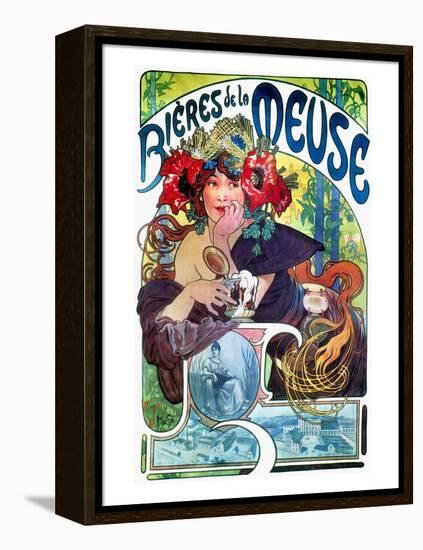 Beer Ad By Mucha, C1897-Alphonse Mucha-Framed Premier Image Canvas