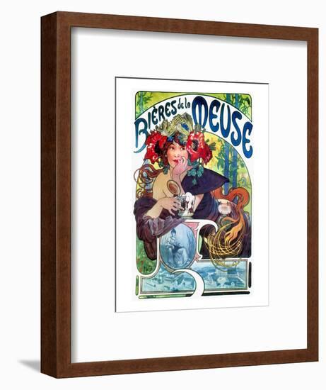 Beer Ad By Mucha, C1897-Alphonse Mucha-Framed Premium Giclee Print