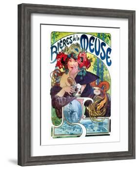 Beer Ad By Mucha, C1897-Alphonse Mucha-Framed Giclee Print