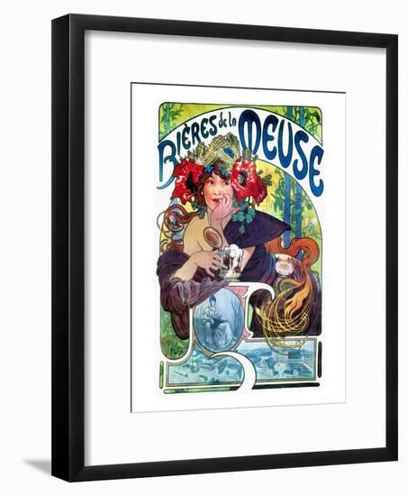 Beer Ad By Mucha, C1897-Alphonse Mucha-Framed Giclee Print