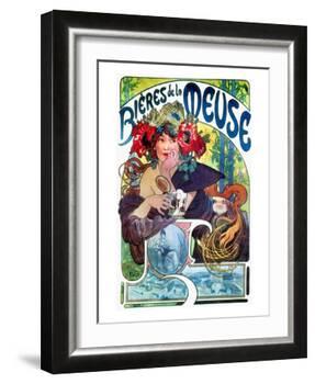 Beer Ad By Mucha, C1897-Alphonse Mucha-Framed Giclee Print
