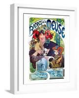Beer Ad By Mucha, C1897-Alphonse Mucha-Framed Giclee Print