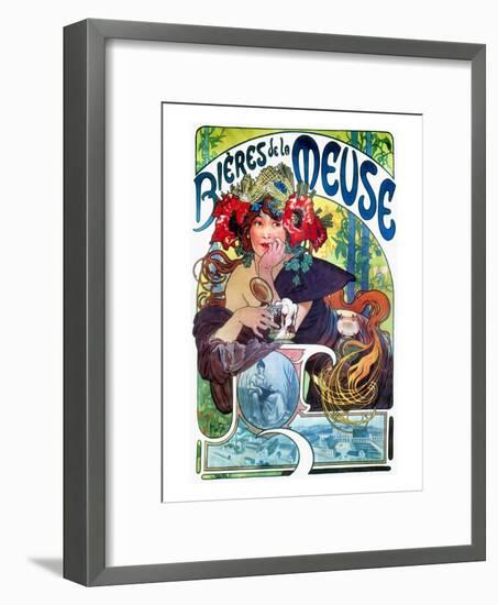 Beer Ad By Mucha, C1897-Alphonse Mucha-Framed Giclee Print