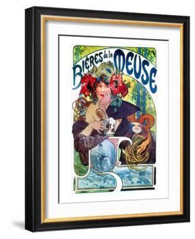 Beer Ad By Mucha, C1897-Alphonse Mucha-Framed Giclee Print