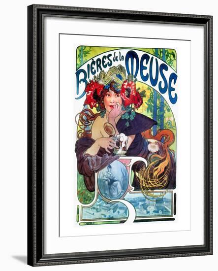 Beer Ad By Mucha, C1897-Alphonse Mucha-Framed Giclee Print