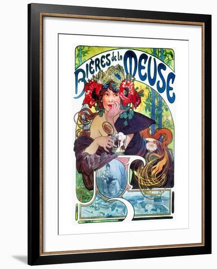 Beer Ad By Mucha, C1897-Alphonse Mucha-Framed Giclee Print