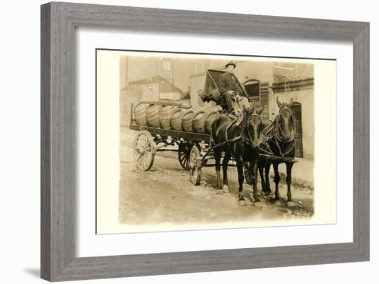 Beer Barrel Wagon-null-Framed Art Print