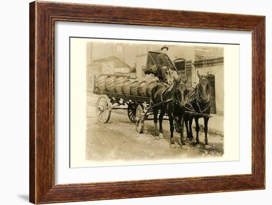 Beer Barrel Wagon-null-Framed Art Print