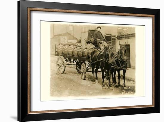 Beer Barrel Wagon-null-Framed Art Print