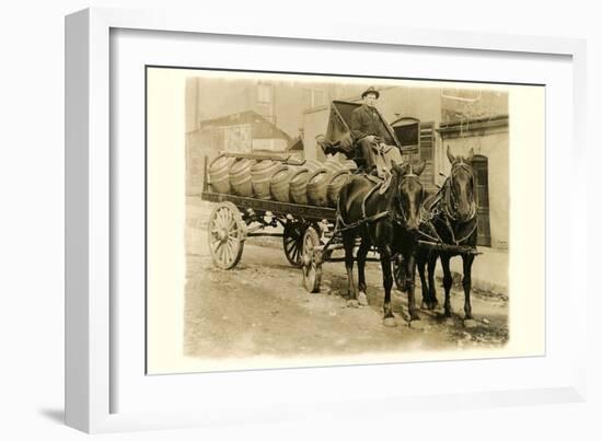 Beer Barrel Wagon-null-Framed Art Print