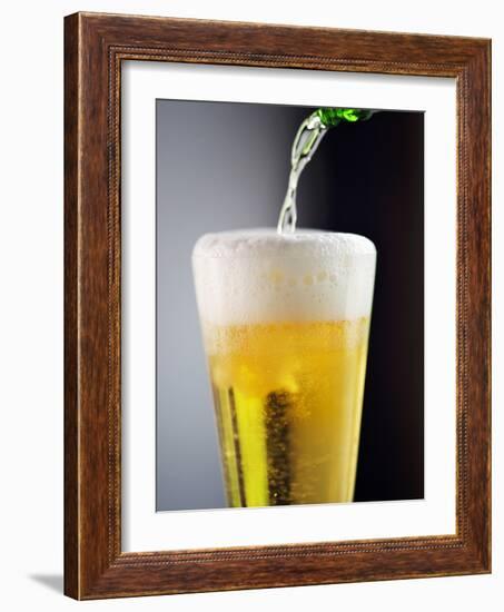 Beer Being Poured into a Glass-Winfried Heinze-Framed Photographic Print