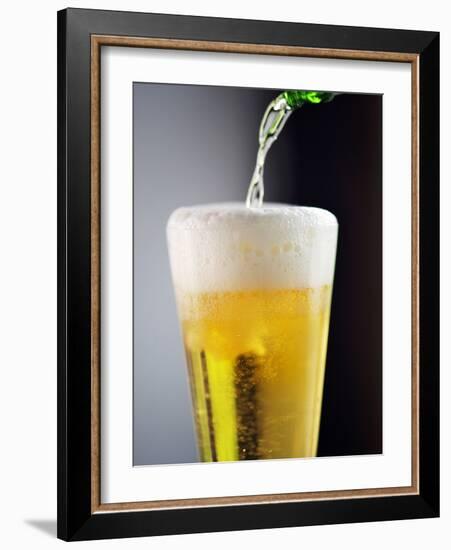 Beer Being Poured into a Glass-Winfried Heinze-Framed Photographic Print