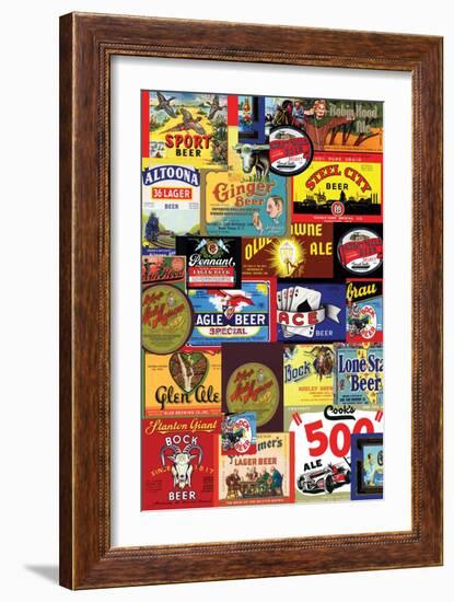 Beer Collage-Paris Pierce-Framed Art Print