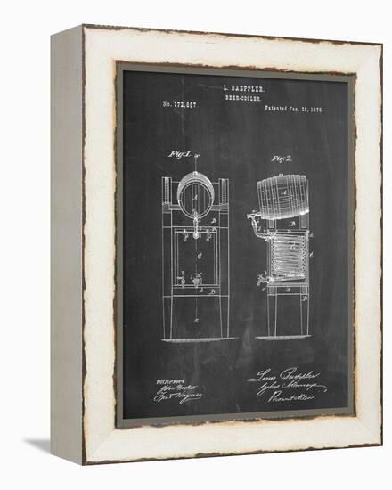 Beer Cooler Patent 1876-null-Framed Stretched Canvas