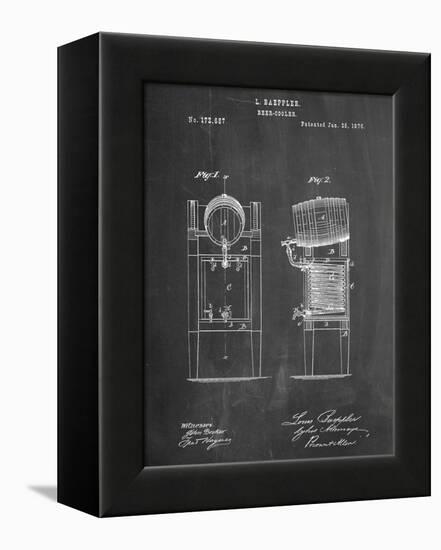 Beer Cooler Patent 1876-null-Framed Stretched Canvas