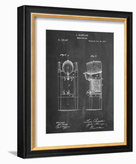 Beer Cooler Patent 1876-null-Framed Art Print