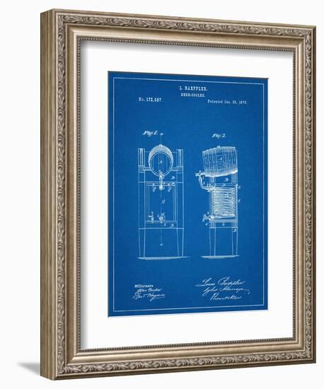 Beer Cooler Patent 1876-null-Framed Art Print