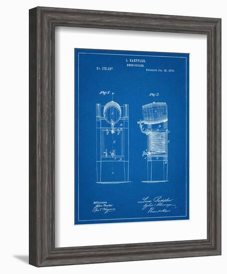 Beer Cooler Patent 1876-null-Framed Art Print